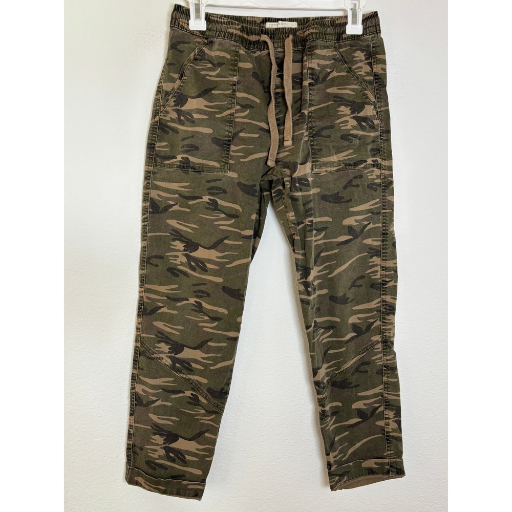 Cotton On Camo Joggers Green Brown Utility Pants Size 4 US